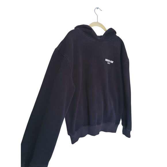 White Fox Offstage Hoodie & Sweatpants 2-Piece Track Set  S/M Black Lounge Cozy - Picture 12 of 15